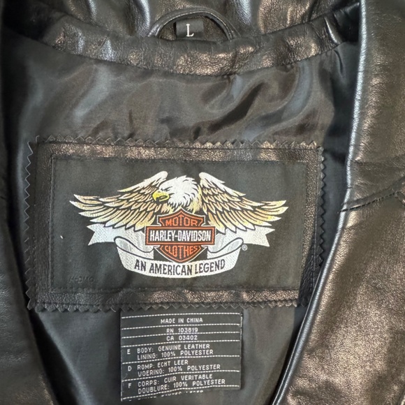 Harley Davidson Diva Leather Vest with Rhinestones - Picture 5 of 6